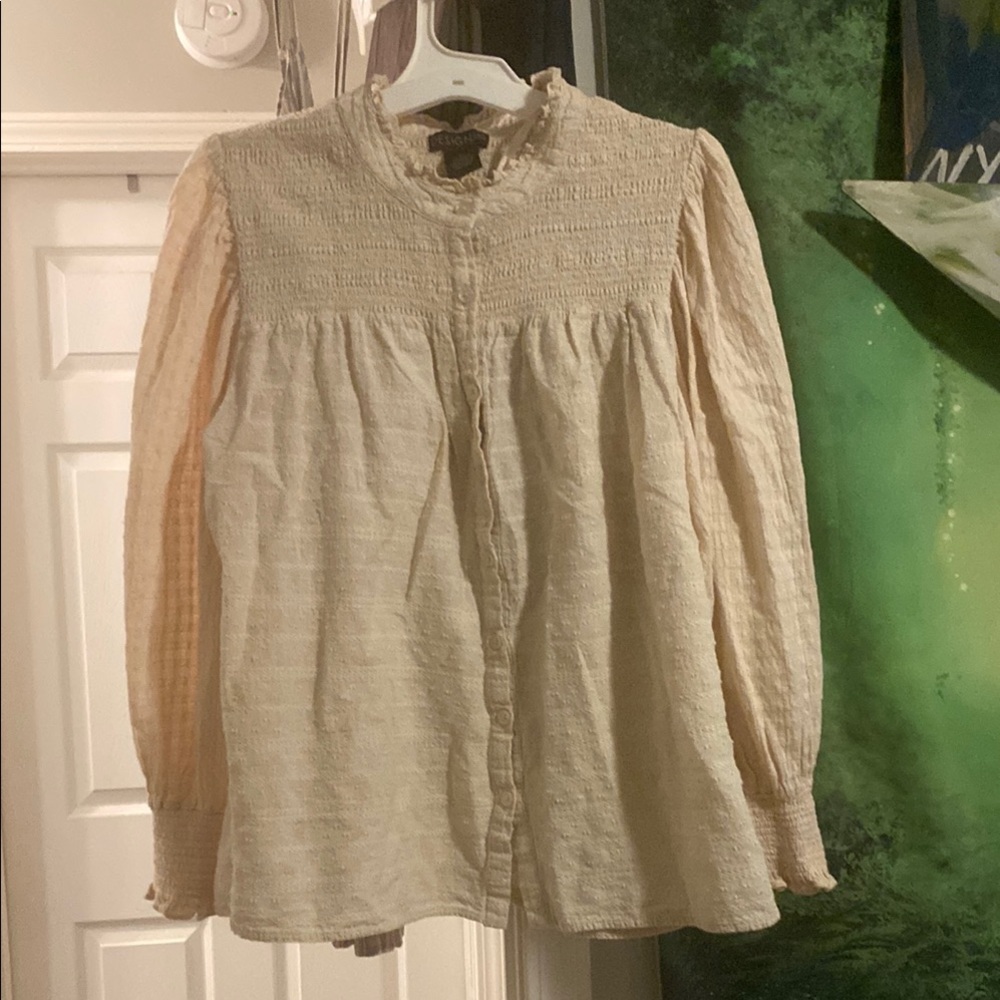 Elegant Cream Women's Top